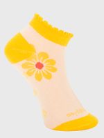 Calcetin Algodón Niña Ped St Flor Amarillo Hush Puppies