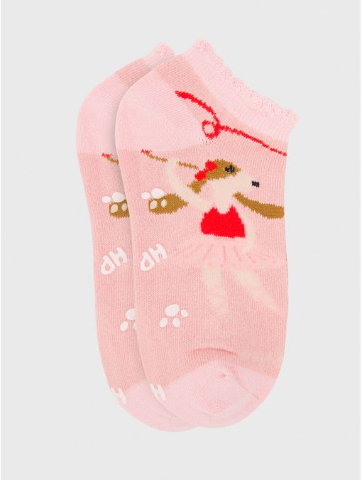 Calcetin Algodón Niña Ped St Dance Rosado Hush Puppies