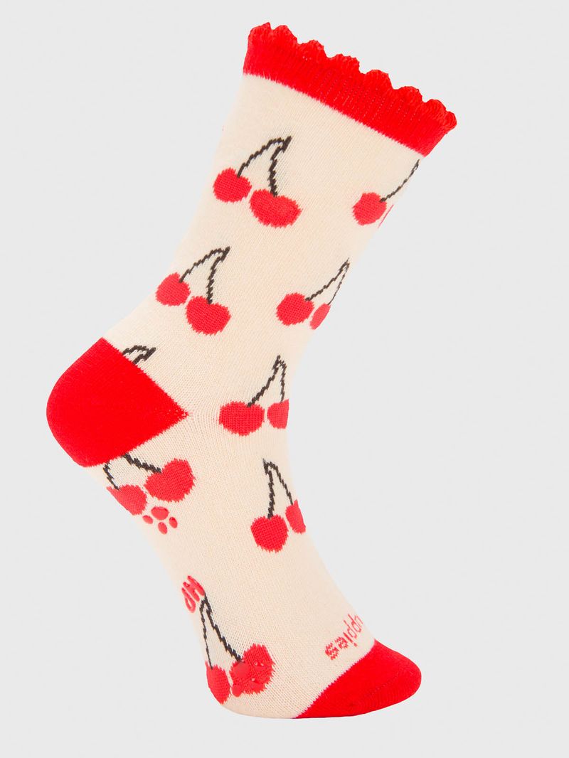 Calcetin Algodón Niña C St Cherry Beige/Crudo Hush Puppies