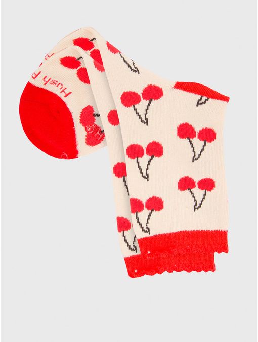 Calcetin Algodón Niña C St Cherry Beige/Crudo Hush Puppies