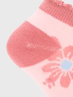 Calcetin Algodón Niña Ped St Flor Rosado Hush Puppies